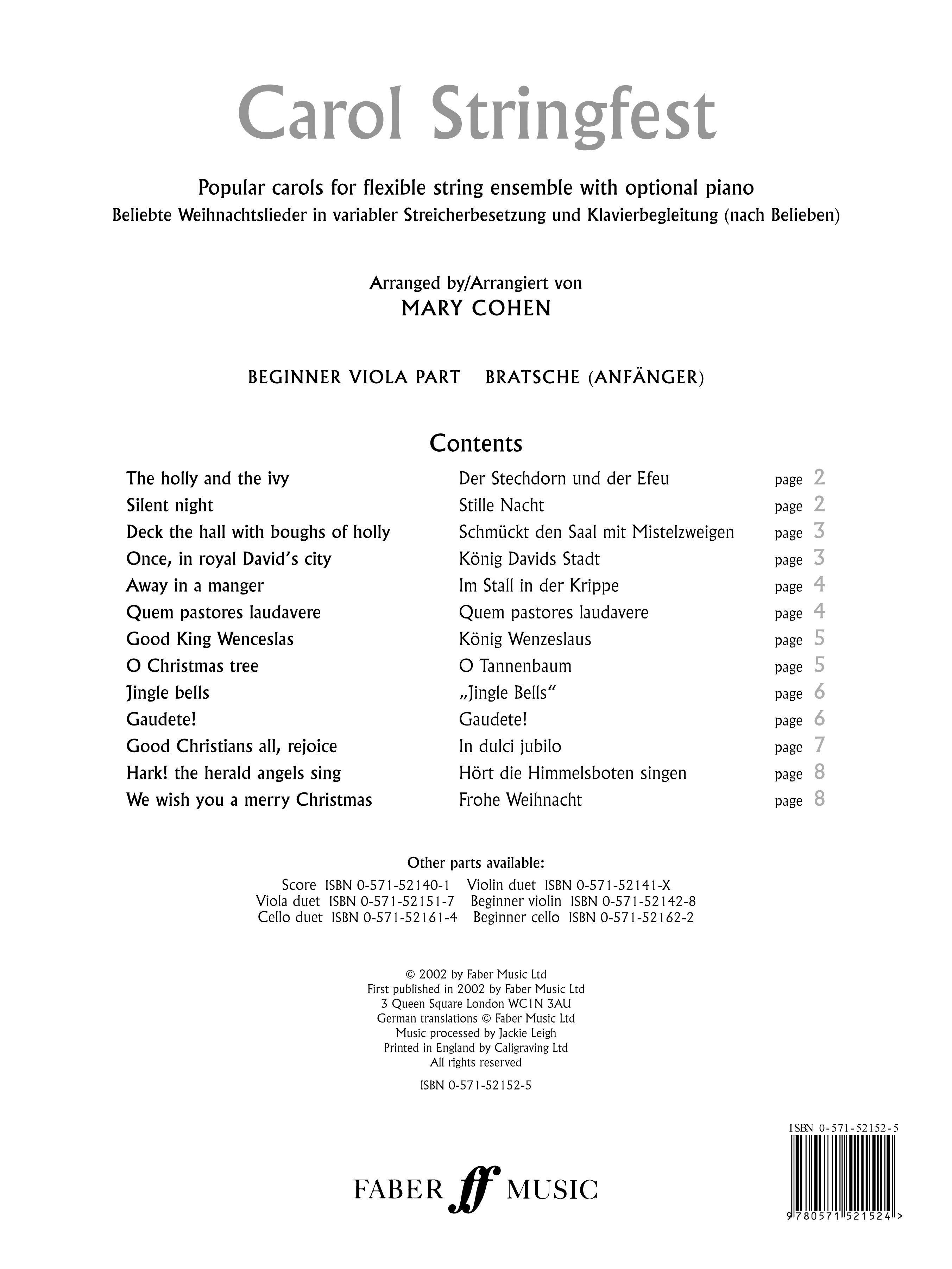 Carol Stringfest Selection