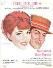 Mary Poppins Feed The Birds Tuppence A Bag Piano Vocal Guitar