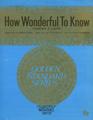 How Wonderful To Know (Anema E Core) Sheet Music