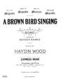 A Brown Bird Singing Sheet Music