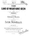 The Land Of Might-Have-Been Sheet Music