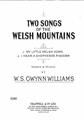My Little Welsh Home (from Two Songs Of The Welsh Mountains) Noder