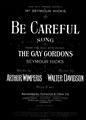Be Careful (Walter Davidson) Sheet Music