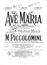 M. Piccolomini : Ave Maria - Piano, Voice - Faber Digital