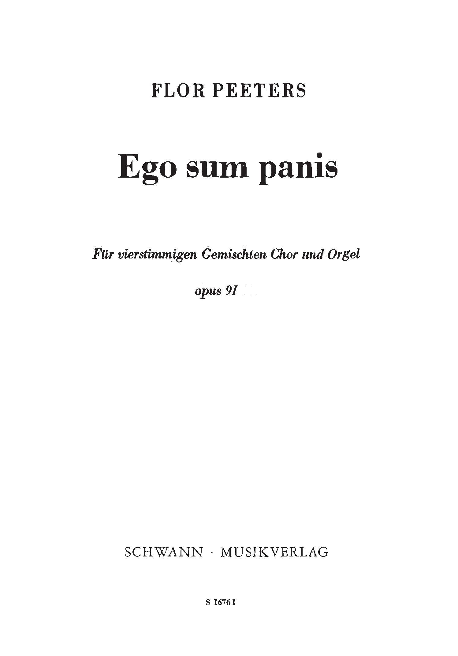 Ego Sum Panis Op.9, No.1