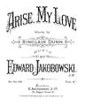 Arise, My Love (Edward Jakobowski) Sheet Music