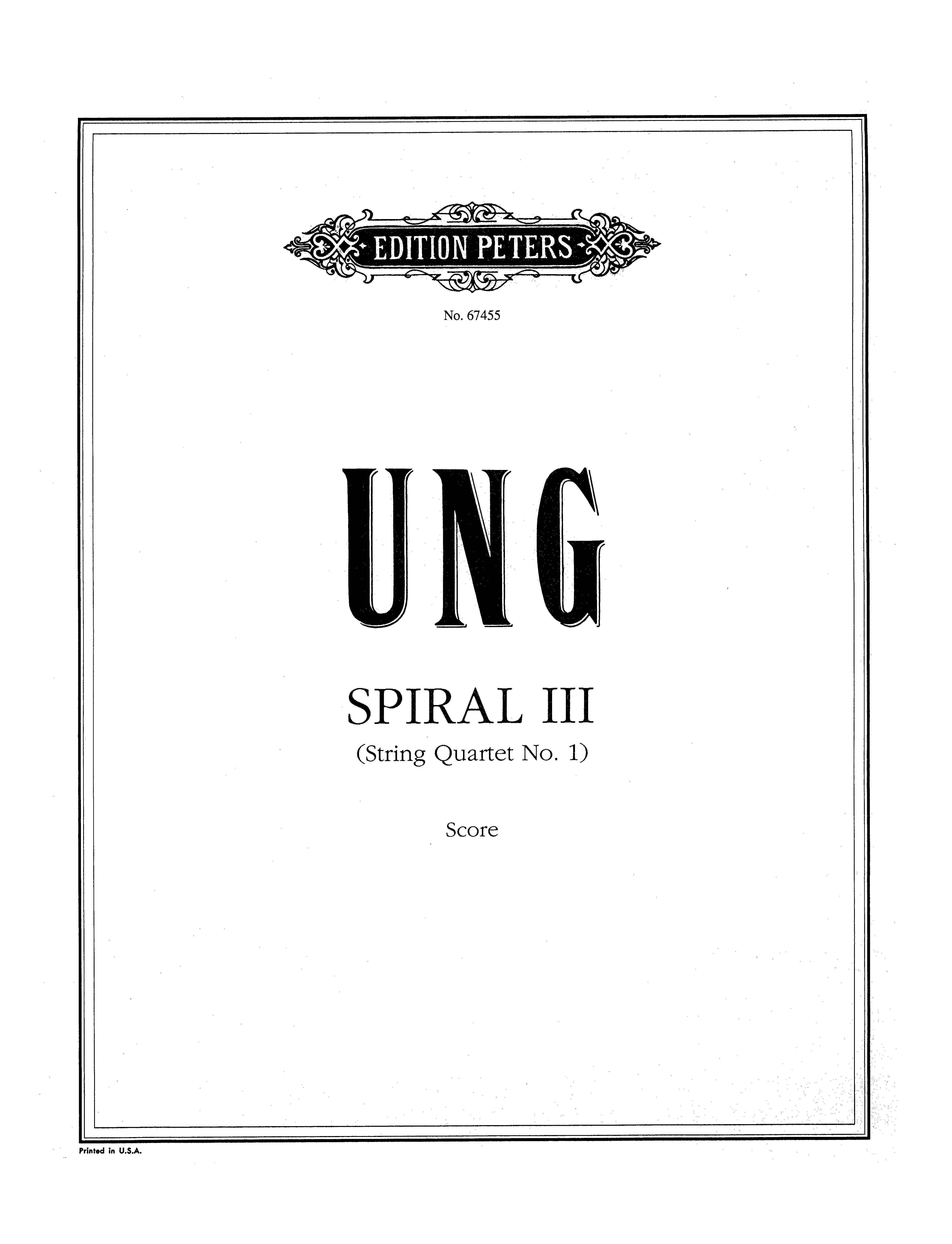 Spiral III (String Quartet No.1)