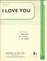 I Love You (Jack Walker) Sheet Music