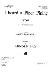 I Heard A Piper Piping (from 'Five Irish Songs')