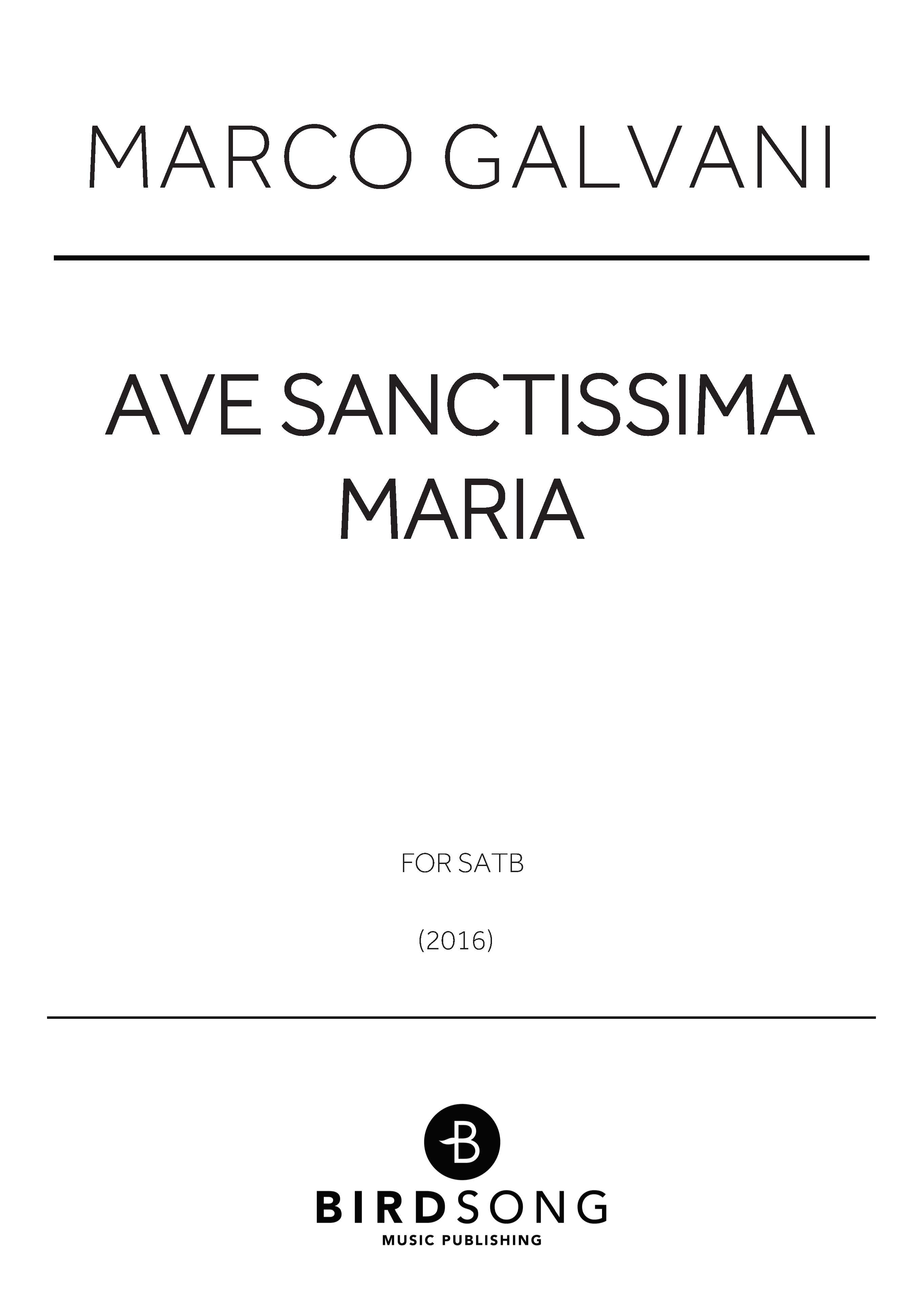Ave Sanctissima Maria