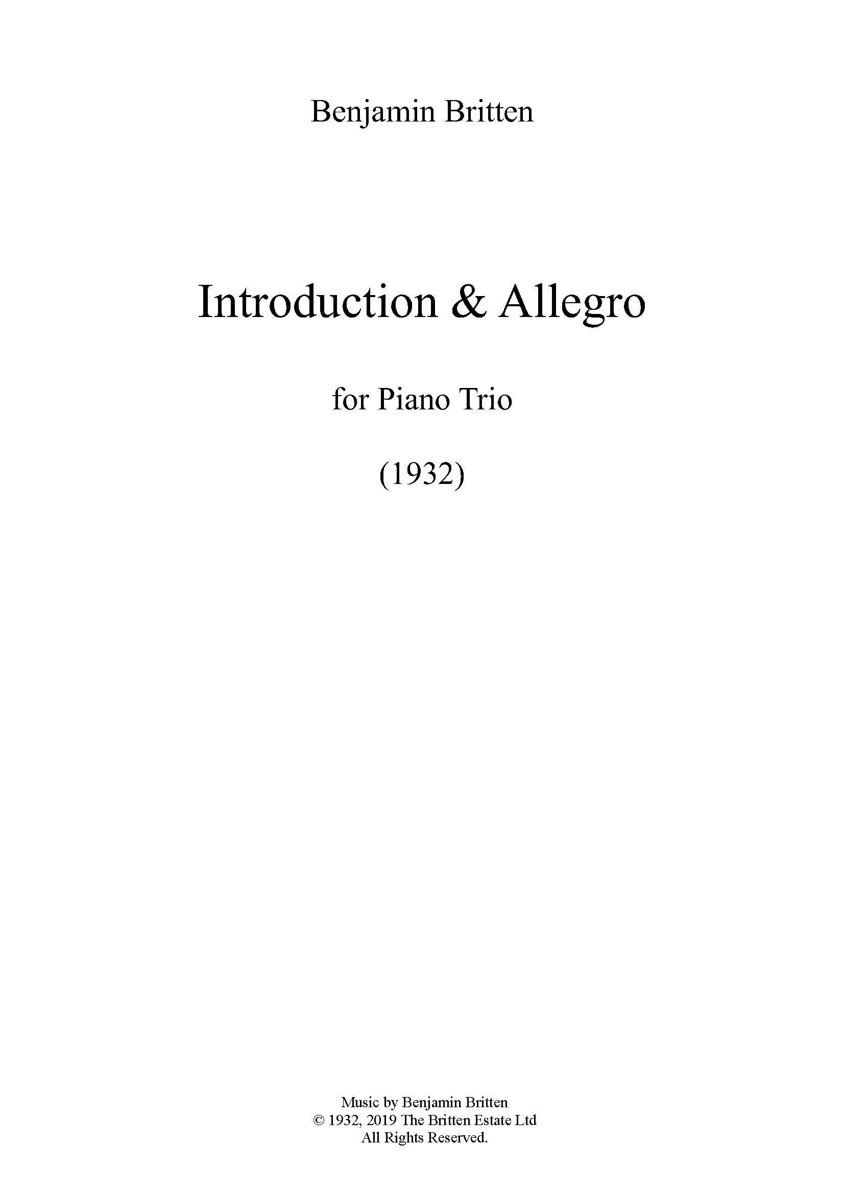 Introduction and Allegro