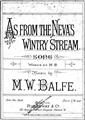 As From The Nevas Wintry Stream Sheet Music