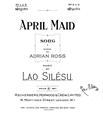 April Maid Bladmuziek