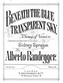 Beneath The Blue Transparent Sky Sheet Music