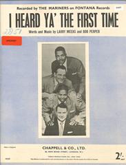 I Heard Ya' The First Time