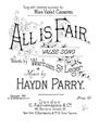 All Is Fair (Haydn Parry) Partiture