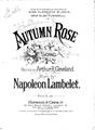 Autumn Rose Sheet Music