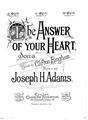 The Answer Of Your Heart Sheet Music