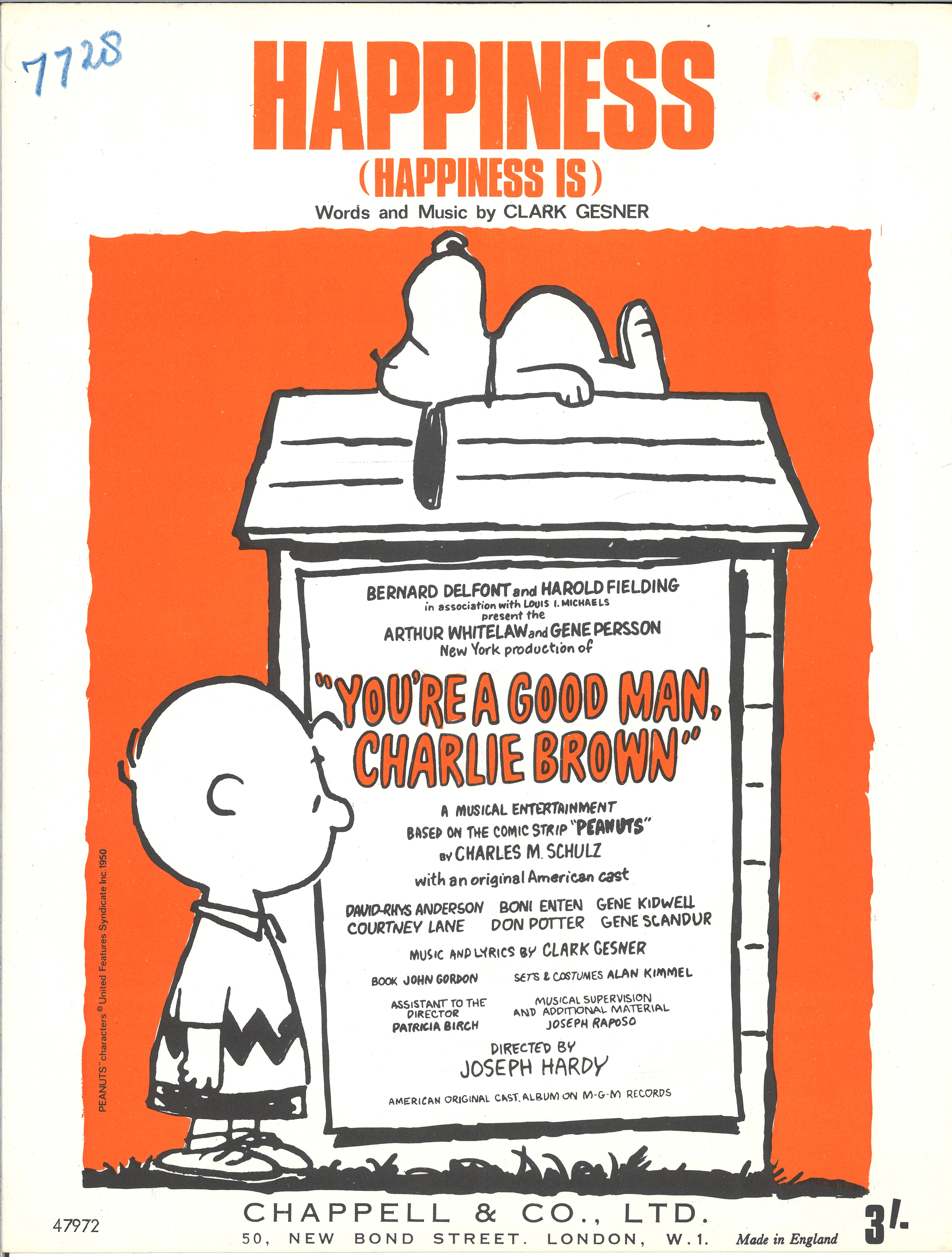 Happiness (from 'You're A Good Man Charlie Brown')