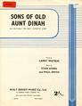 Sons Of Old Aunt Dinah (from The Great Locomotive Chase) Sheet Music