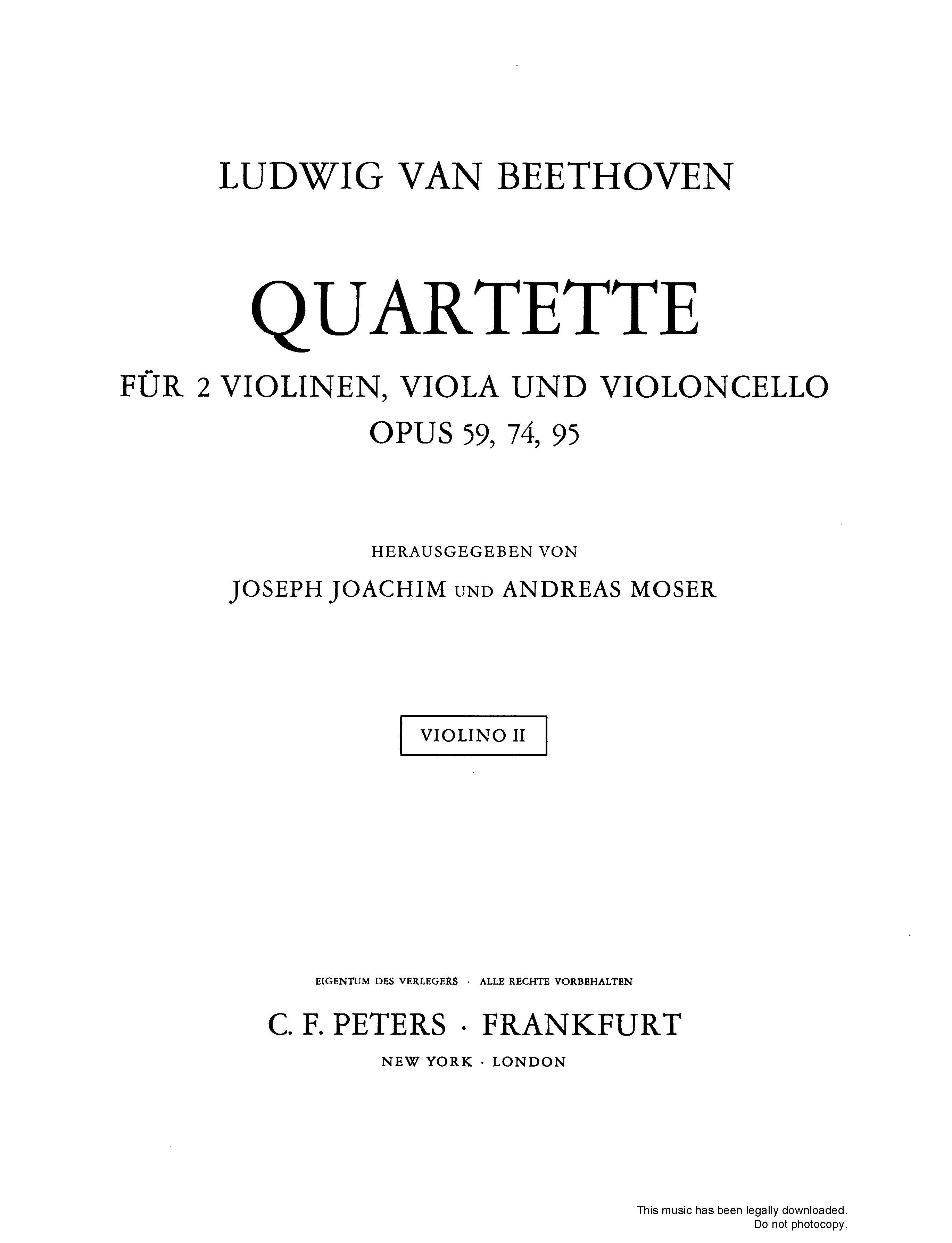 String Quartets Complete Vol.2 Opus 59. 74 and 95