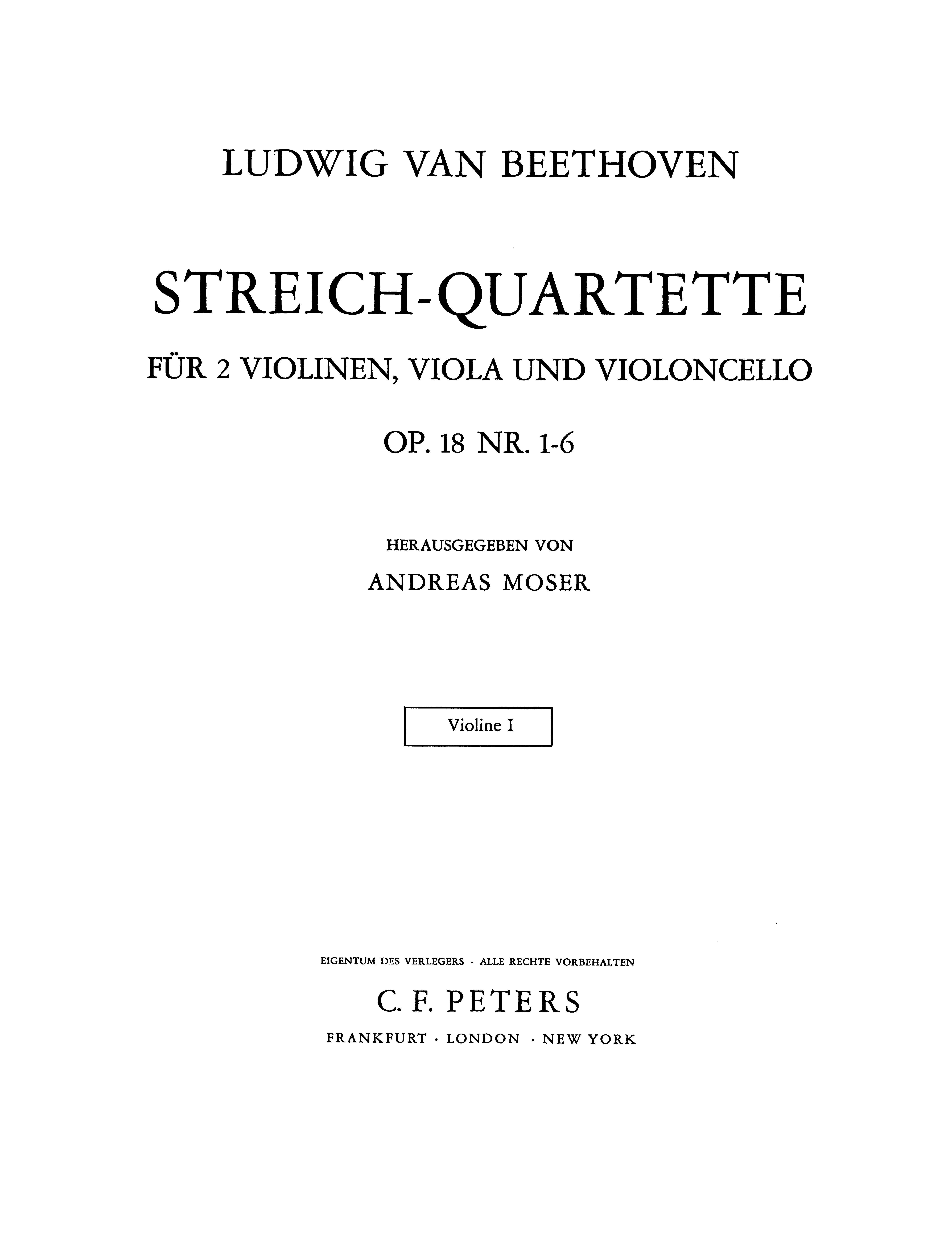 String Quartets Complete Vol.1: Op.18 Nos.1-6
