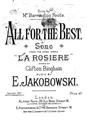 All For The Best (Edward Jakobowski) Sheet Music