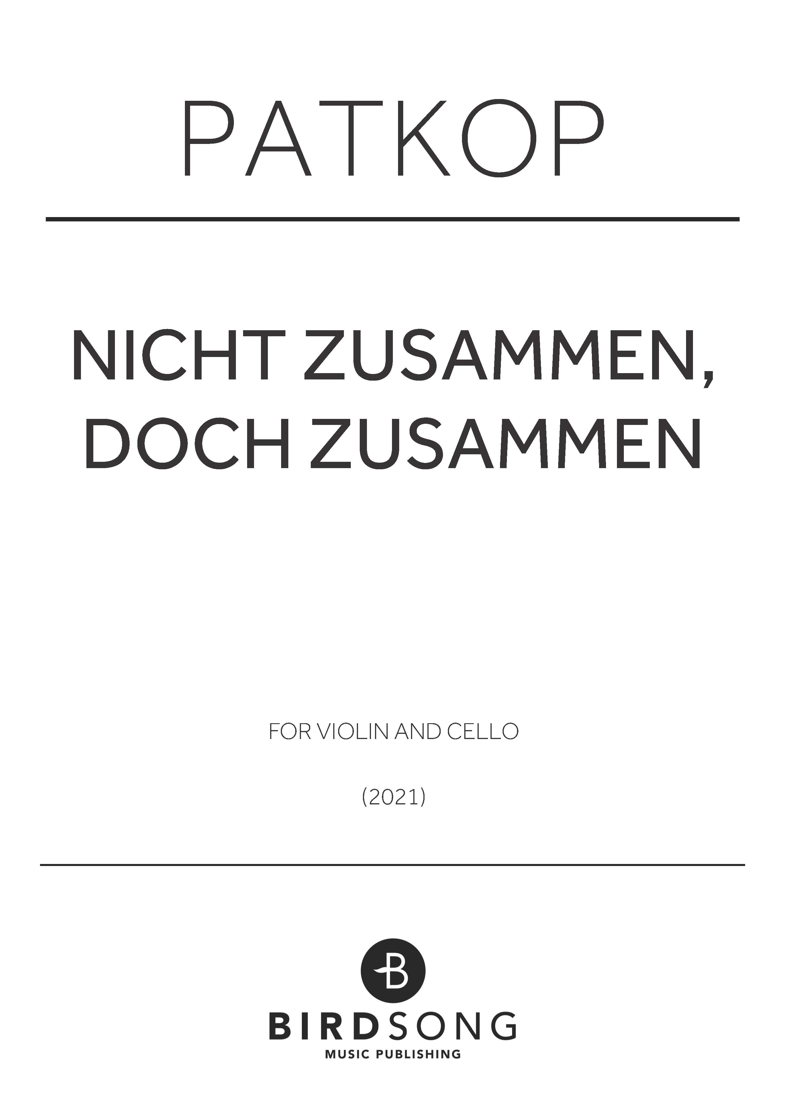 Nicht zusammen, doch zusammen