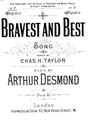 Bravest And Best Sheet Music