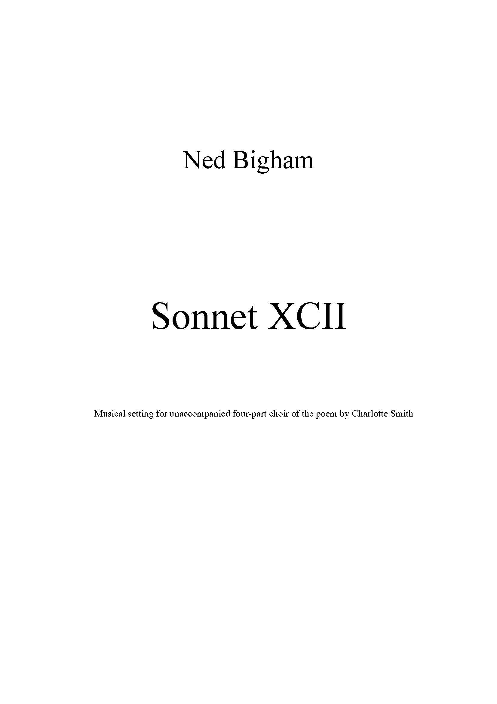 Sonnet XCII