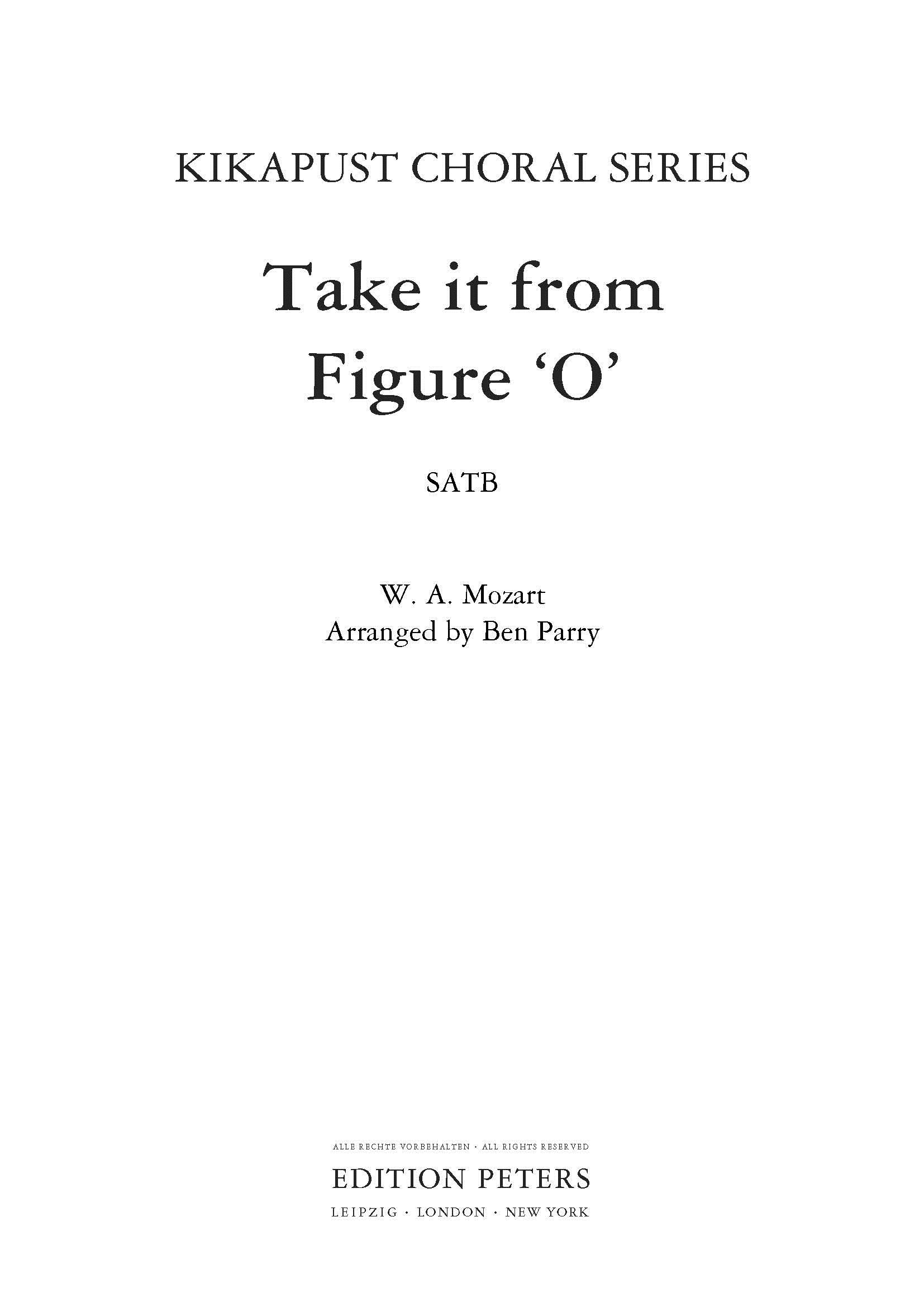 Take It From Figure 'O'