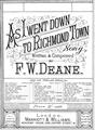 As I Went Down To Richmond Town Sheet Music
