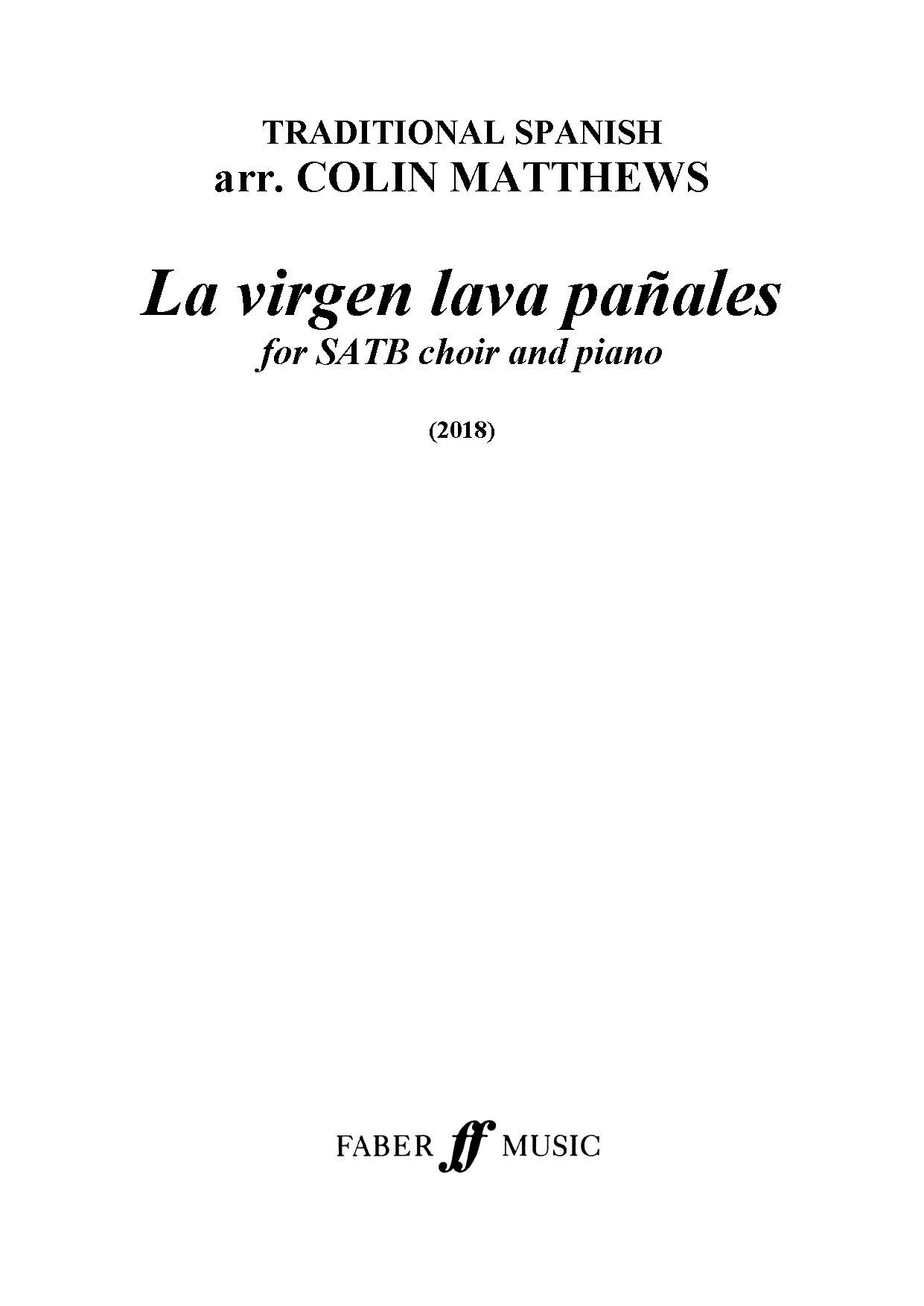 La virgen lava pañales