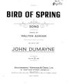 Bird Of Spring Sheet Music