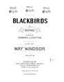 Blackbirds Sheet Music