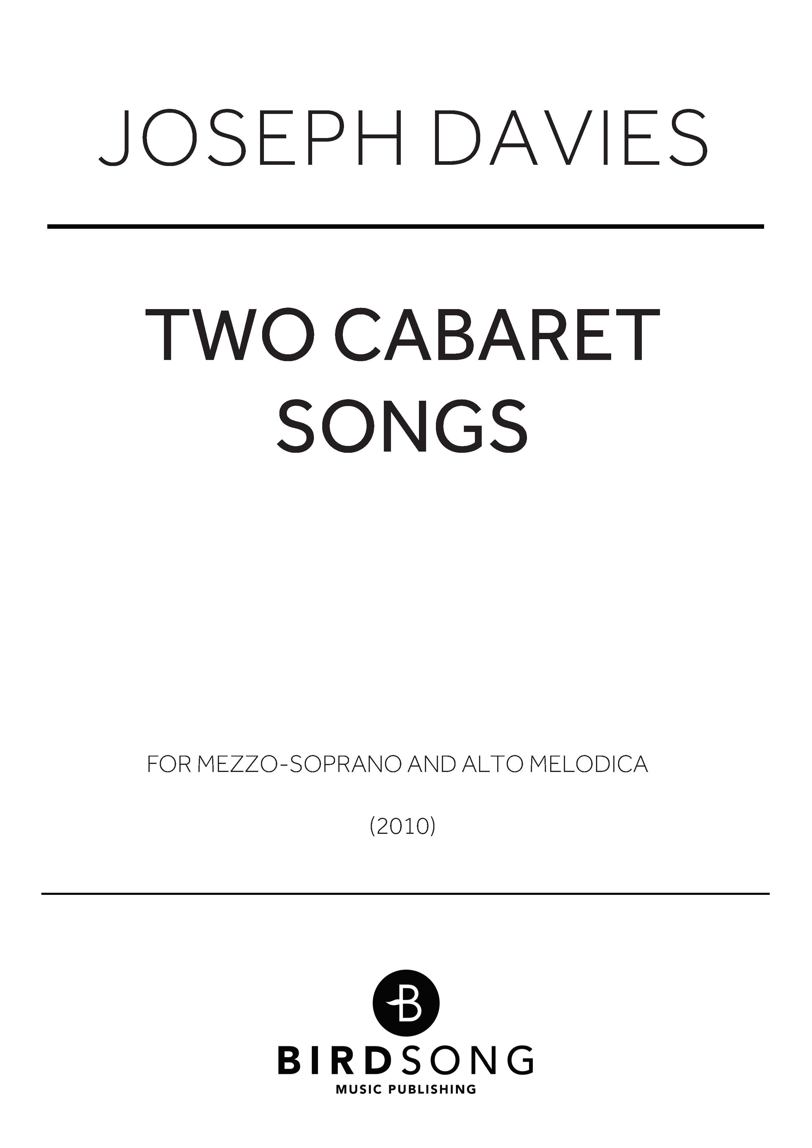 Two Cabaret Songs