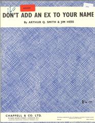 Don't Add An Ex To Your Name