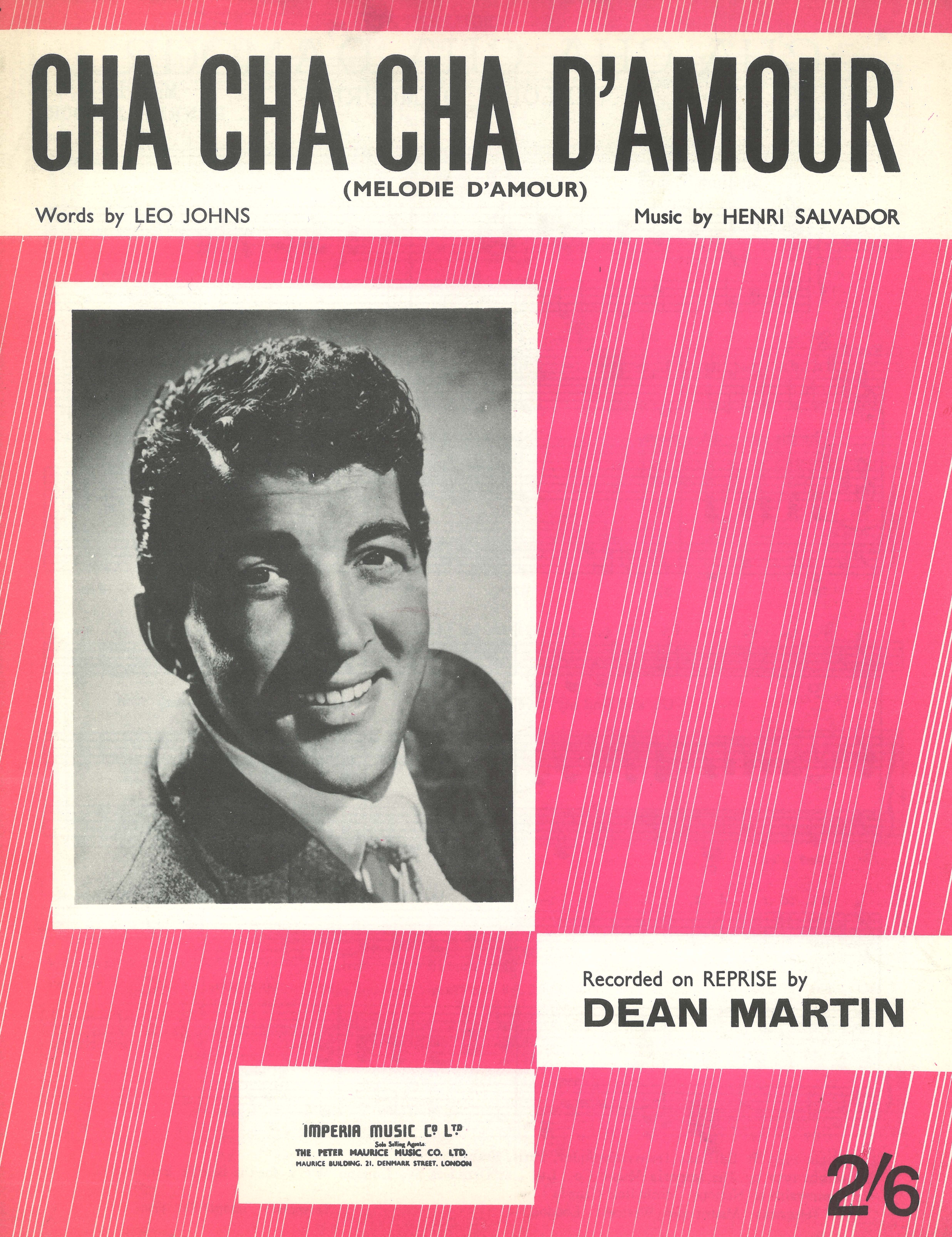 Dean Martin Cha Cha Cha D Amour Piano Vocal Guitar Digital