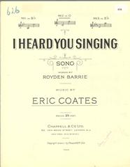 I Heard You Singing