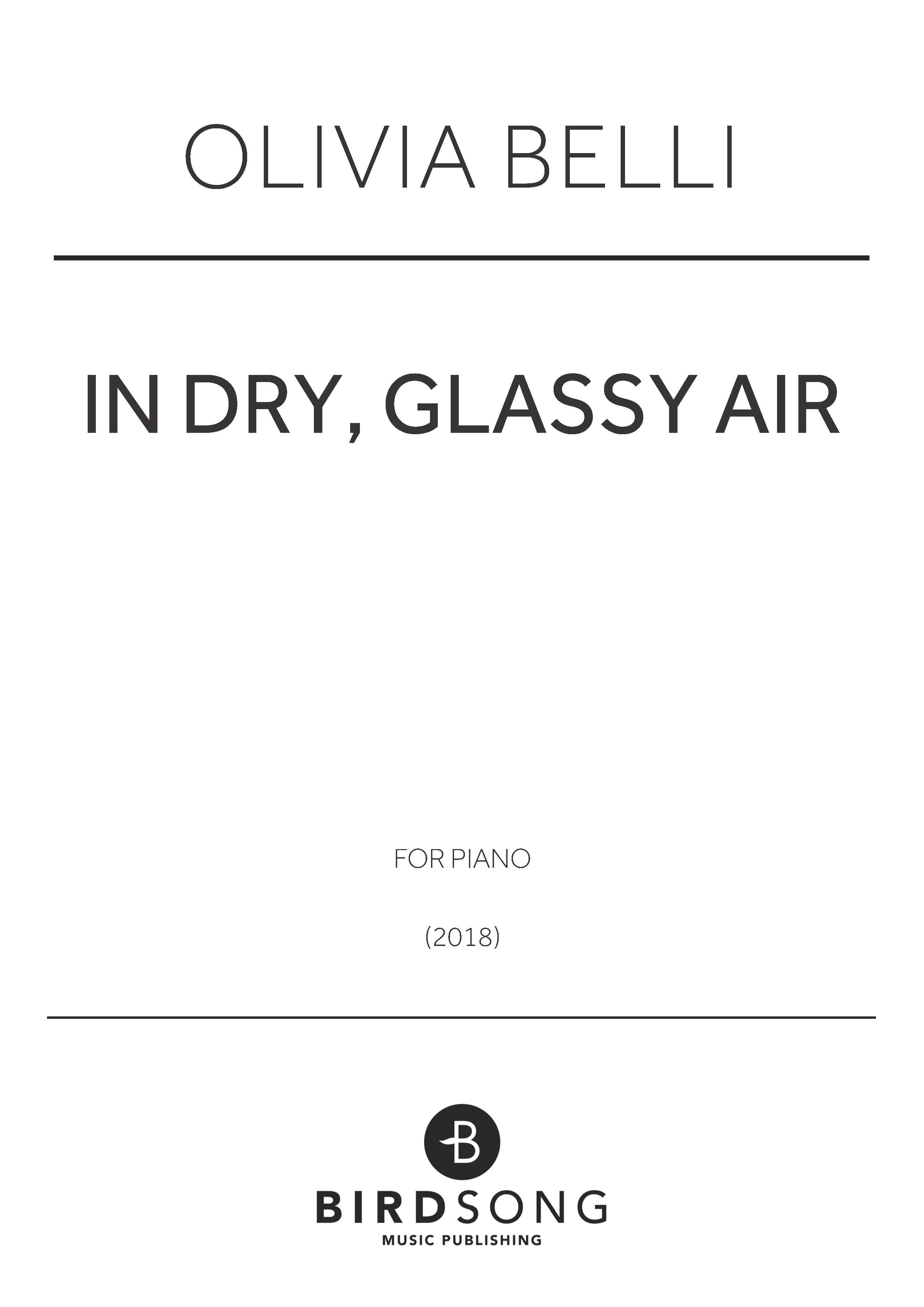 In Dry, Glassy Air