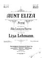 Aunt Eliza Sheet Music