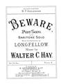 Beware (Walter C. Hay) Sheet Music