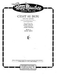 C'est Si Bon (from 'Latin Quarter')