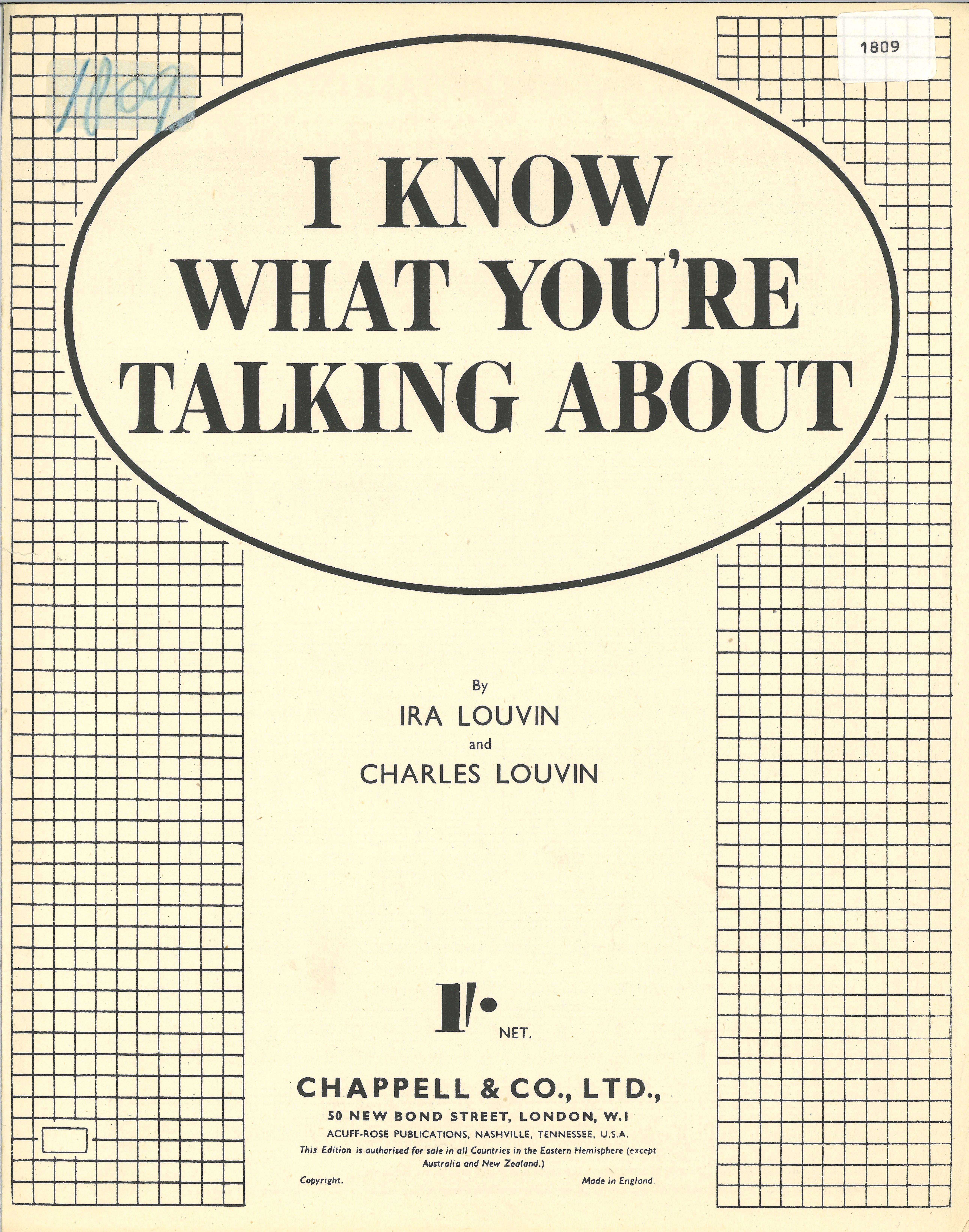 I Know What You're Talking About