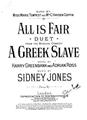 All Is Fair (Sidney Jones) Digitale Noter