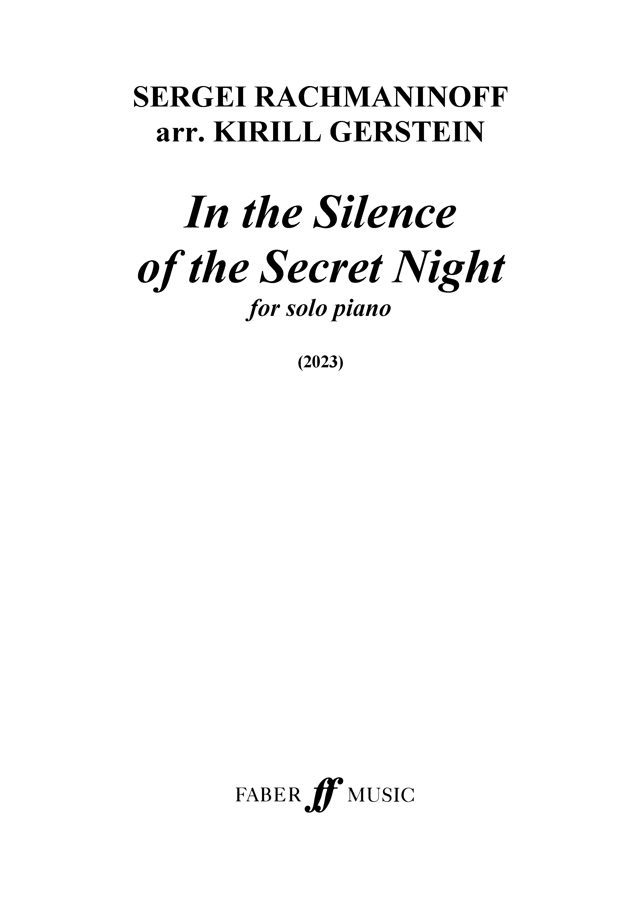 In the Silence of the Secret Night