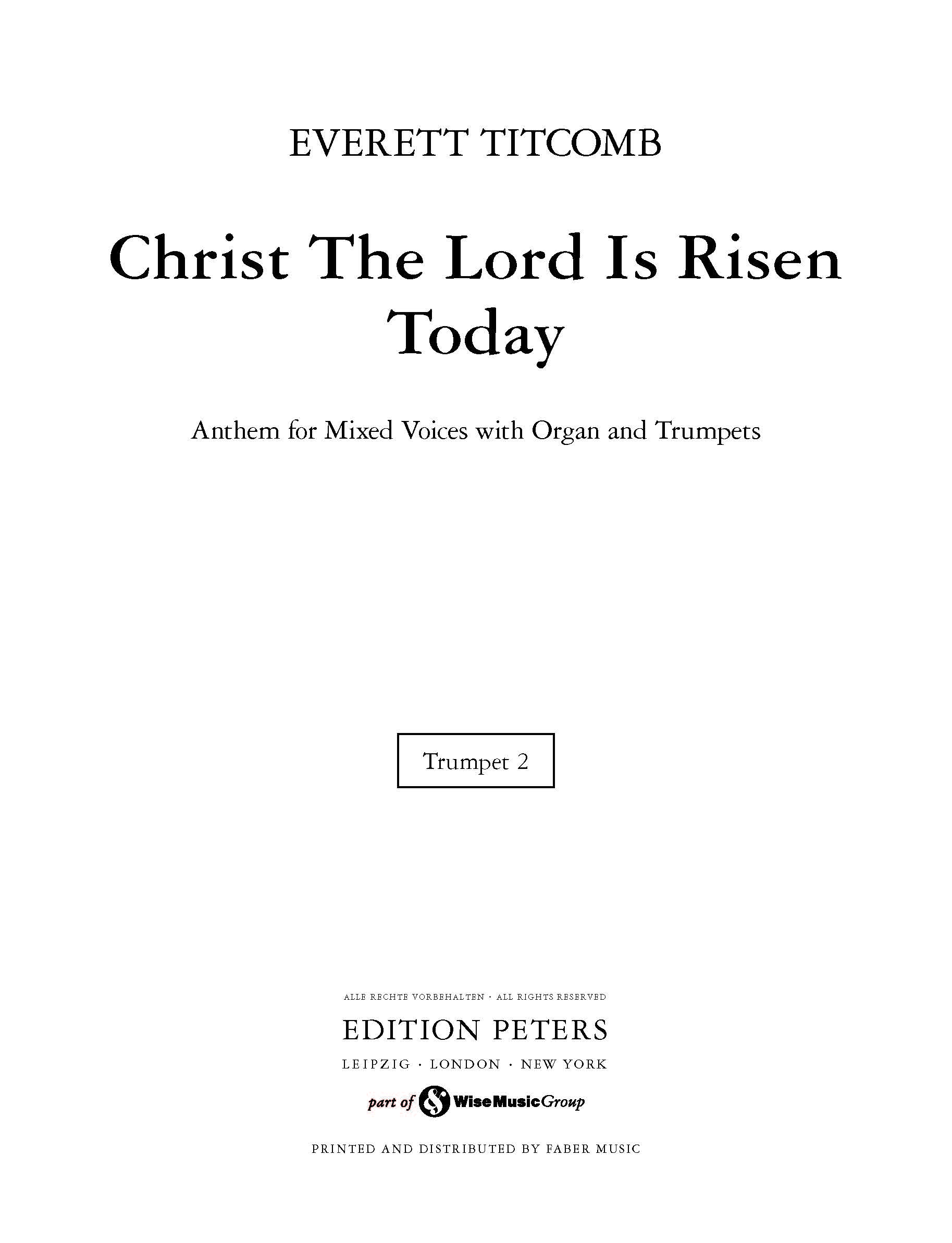 Christ The Lord Is Risen Today
