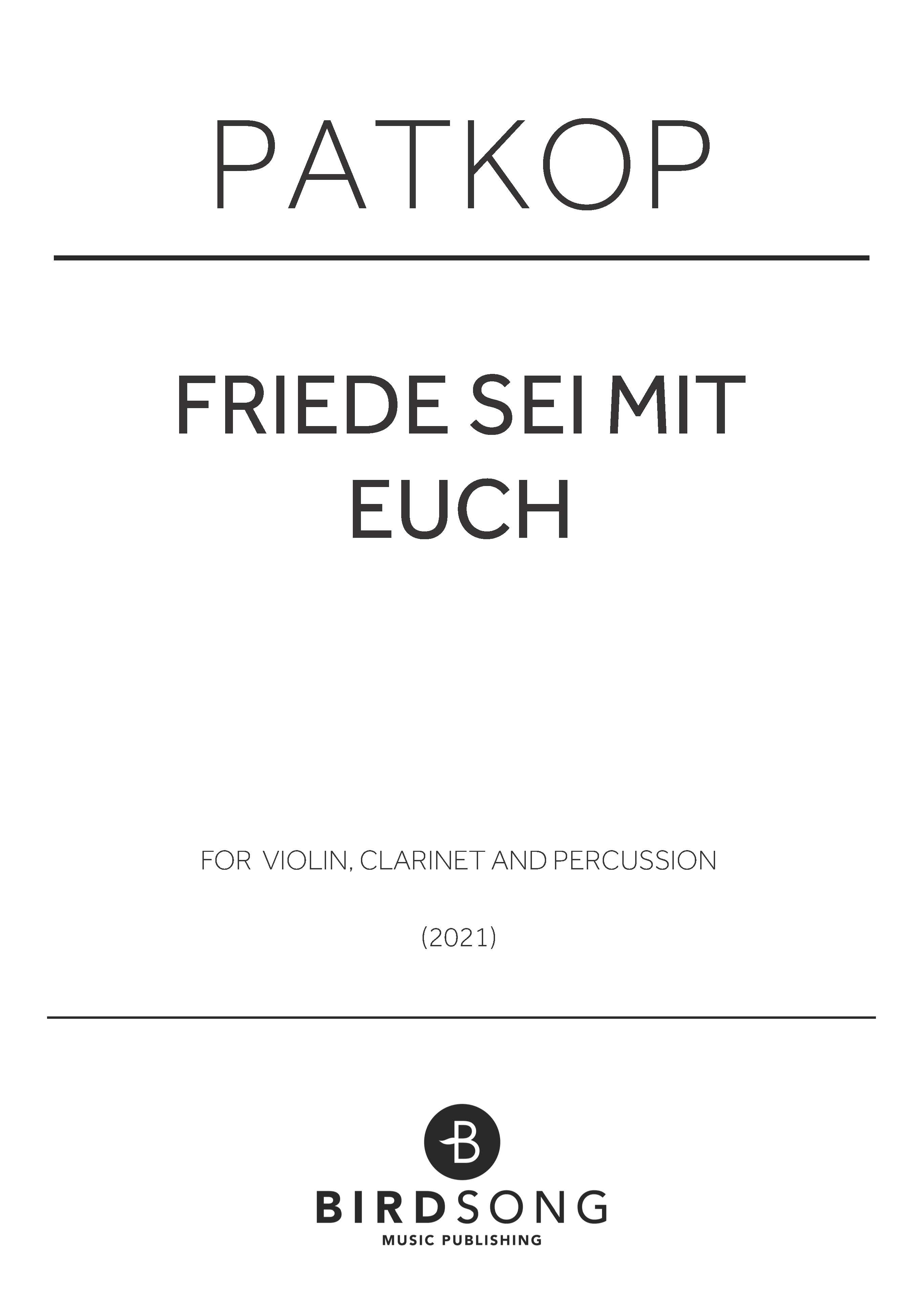 Friede sei mit Euch