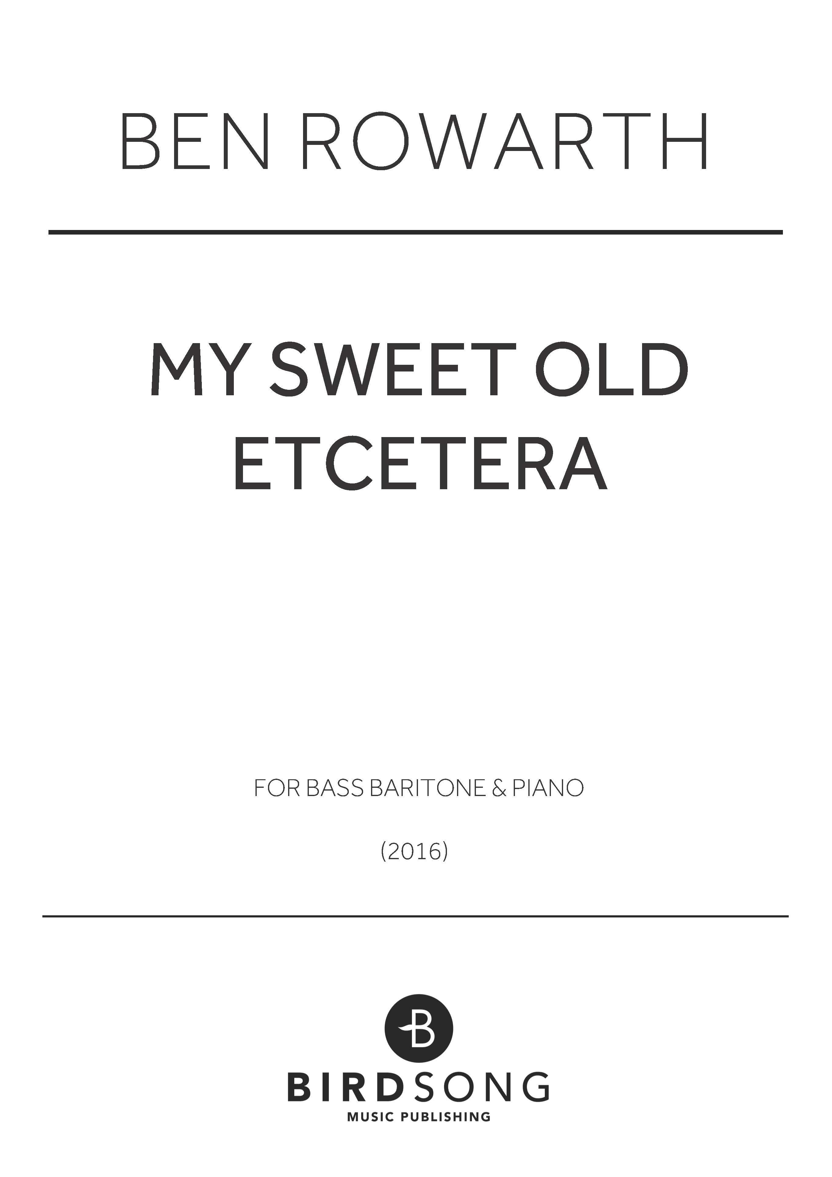 My Sweet Old Etcetera