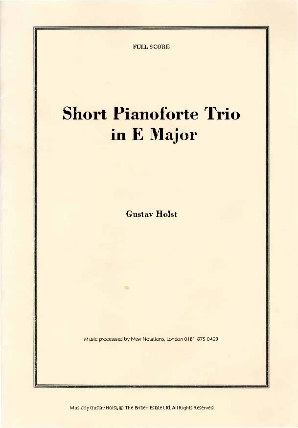Short Pianoforte Trio in E Major